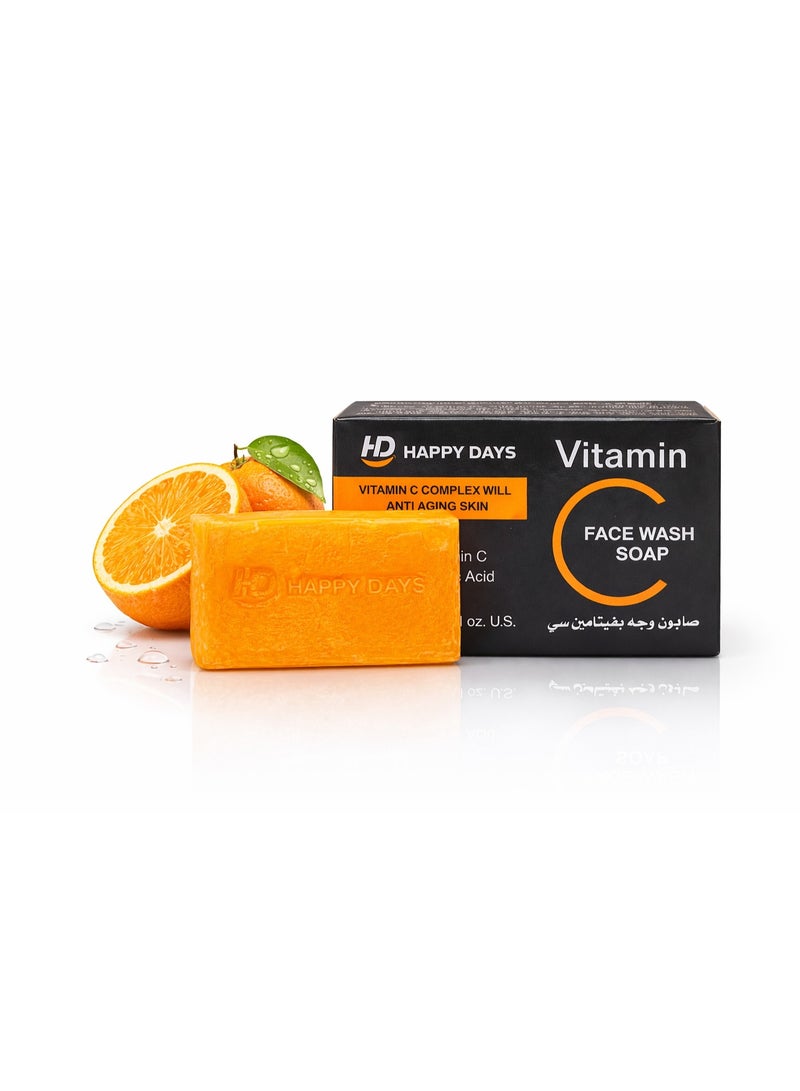 Happy Days Vitamin C Facial Wash Soap, 30g, 24 pieces - Image 2